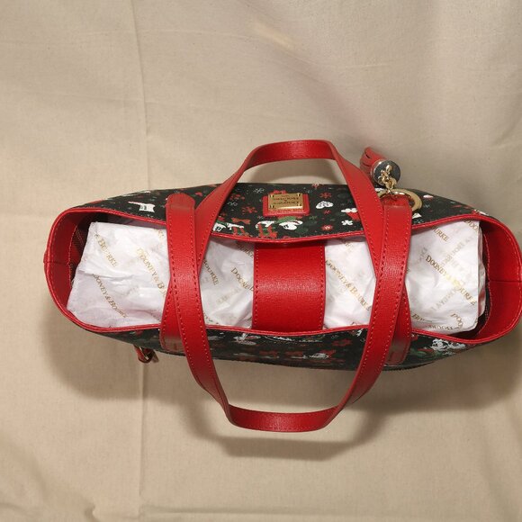 Dooney & Bourke Disney Christmas Tote Mickey Minnie Sleigh Ride Bag - Picture 3 of 7